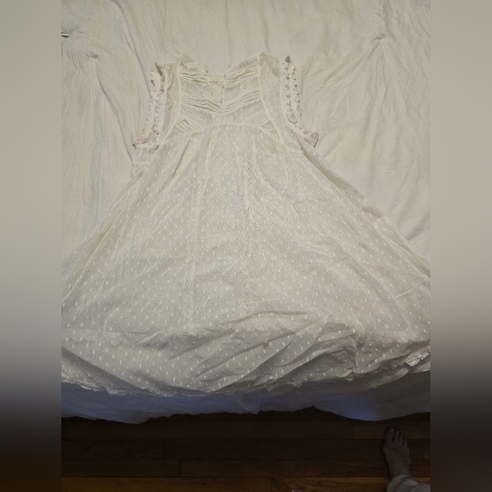 Free People Lace Babydoll Oversized Top
